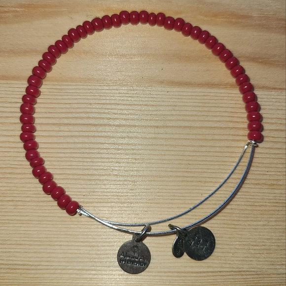 NWOT Alex and Ani Silver Red Bead Bracelet - Picture 4 of 4